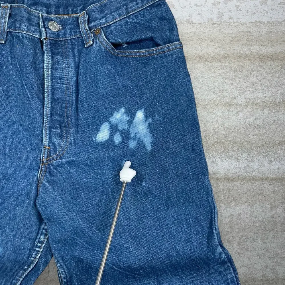 Vintage 90s Levis Jeans 501 28x30 Regular Straight Dark Wash Made in USA - Picture 5 of 6